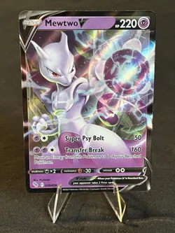Mewtwo V 030/078 Pokemon GO Ultra Rare Holo English Pokemon TCG Card 2022 - Image 1