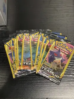 Pokemon Sun and Moon Team Up 3 Card Mini Booster Packs 10 PACKS - Image 1
