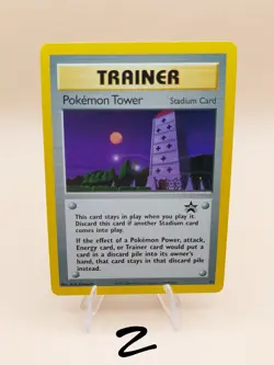 2002 Pokemon League Pokemon Tower Black Star Promo #42 WOTC NM - Image 3