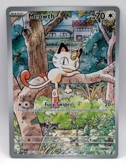 Meowth Illustration Rare 106/094 Pokemon Phantasmal Flames NM - Image 1