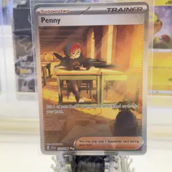 Pokemon Penny 252/198 Scarlet & Violet Illustration Rare Holo Trainer Full Art - Image 1