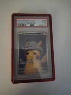 Pokemon Pikachu with Grey Felt Hat Van Gogh Full Art Promo SVP EN 085 PSA 9 Mint - Image 1