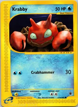Krabby 115/165 Common Expedition Base Set Pokemon NM - Image 1