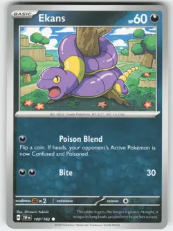 Ekans 100/162 Common Temporal Forces Pokemon Near Mint - Image 1