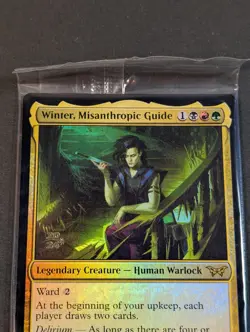 MTG - 1x Winter Misanthropic Guide - Duskmourn Prerelease Foil - Sealed Promo NM - Image 5