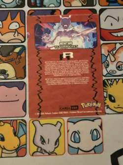 Misprint Mewtwo #150 Pokemon Holo Shift Team Rocket Silver Topps Web Peru Error - Image 2