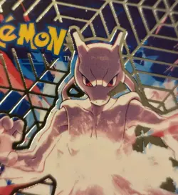 Misprint Mewtwo #150 Pokemon Holo Shift Team Rocket Silver Topps Web Peru Error - Image 3