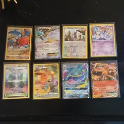 Pokemon TCG Charizard EX, Mewtwo, Flareon, Slakoth GX, Alolan Muk Lot 8 - Image 1