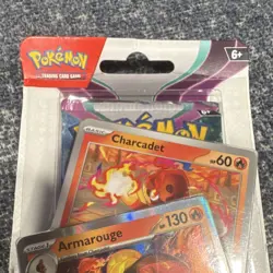 Pokemon Paldea Evolved Booster Pack Charcadet Armarouge Promo Coin - Image 2