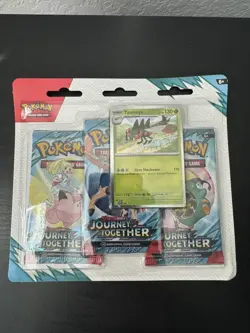 Pokemon TCG Scarlet & Violet Journey Together Blister 3 Pack w/ Yanmega Promo - Image 1