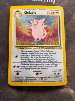 Pokemon Jungle - Clefable HOLO - 1/64 - LP - Vintage Pokemon Holofoil! - Image 1