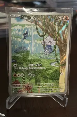 Meditite 153/142 - Illustration Rare - Pokemon TCG - Stellar Crown - NM - Image 1
