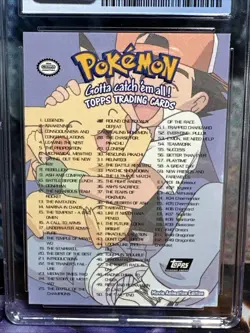1999 TOPPS POKEMON SERIES 1 2nd PRINT CHECKLIST CGC 9 MINT -- RARE! - Image 3