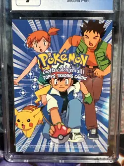 1999 TOPPS POKEMON SERIES 1 2nd PRINT CHECKLIST CGC 9 MINT -- RARE! - Image 4