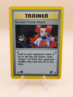 Rocket's Sneak Attack Holo Rare Team Rocket 1st Edition 16/82 Pokemon Card 1999 - Image 1