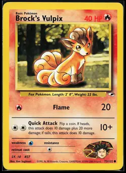 Brock's Vulpix 73/132 Common Gym Heroes Pokemon Card - Image 1