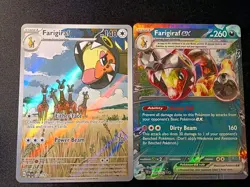 Farigiraf Full Art & Farigiraf ex - 228/193 & 108/162 Pokemon TCG Cards LOT - Image 1
