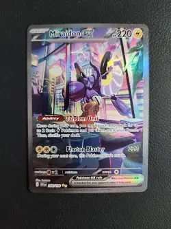 Miraidon ex 244/198 Scarlet & Violet Special Illustration Rare Pokemon Card - NM - Image 1