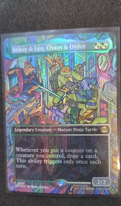 Mikey & Leo, Chaos & Order (Borderless) Teenage Mutant Ninja Turtles Foil - Image 1
