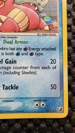 SLOWBRO 13/115 EX Unseen Forces HOLO rare Pokemon TCG card. - Image 4
