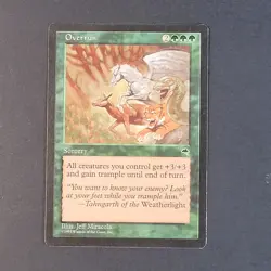 MTG - 1x Overrun- Tempest - NM/LP - Vintage Green - Magic The Gathering - 1997 - Image 2