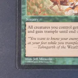 MTG - 1x Overrun- Tempest - NM/LP - Vintage Green - Magic The Gathering - 1997 - Image 3