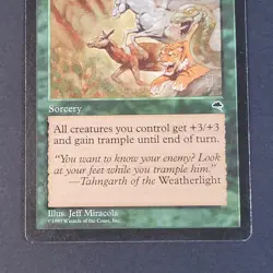 MTG - 1x Overrun- Tempest - NM/LP - Vintage Green - Magic The Gathering - 1997 - Image 4