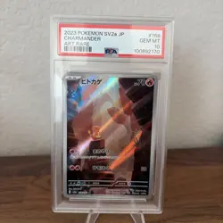 2023 Pokemon Charmander 168/165 AR Art Rare 151 SV2a Japanese, PSA 10 Gem Mint - Image 1