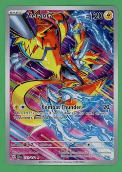 Zeraora Pokemon Stellar Crown Illustration Rare 151/142 A - Image 1