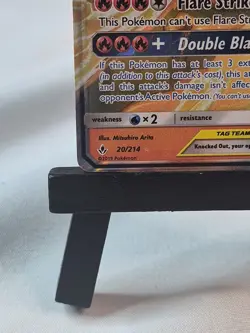 2019 Pokemon SM Unbroken Bonds Reshiram Charizard Tag Team Holo #20/214 HP - Image 4