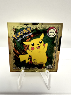 Pokemon Pikachu Gold Sticker SG01 #25 Artbox Premier Chase Foil 1999 - Image 3