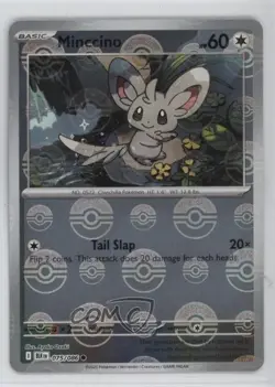 Minccino Poke Ball Foil Pokemon Black Bolt BLK #075 - Image 1