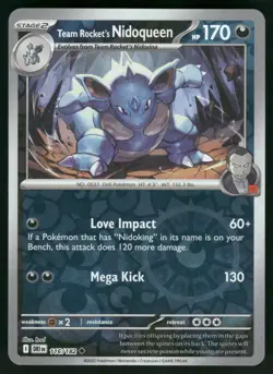 Team Rocket's Nidoqueen 116/182 Uncommon Reverse Holo Pokemon NM - Image 1