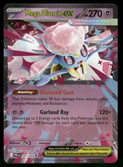2025 Mega Diancie ex 041/094 Double Rare Holo NM Pokemon ME02: Phantasmal Flames - Image 1