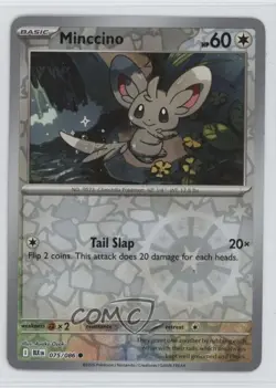 Minccino Reverse Foil Pokemon Black Bolt BLK #075 - Image 1