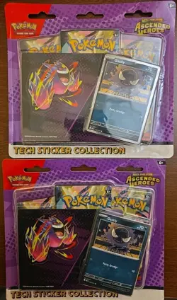 Pokemon Ascended Heroes Tech Sticker Collection Set of 2 Gastly / Gengar In Hand - Image 1