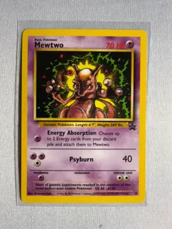 2000 Pokemon Mewtwo #14 ~ Black Star Promo ~ Near Mint - Image 1