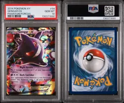2014 Pokemon XY Phantom Forces Gengar EX #34 PSA 10 GEM MINT NEW CERT - Image 3