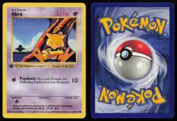 Abra 43/102 1st Edition Common Base Set Shadowless Pokemon English MP - Image 3