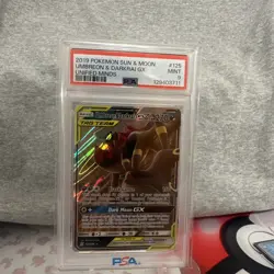 Pokemon Umbreon & Darkrai GX 125/236 Sm-Unified Minds Holo PSA 9 2019 - Image 1