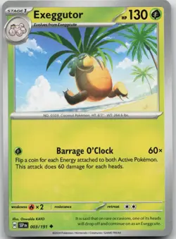Exeggutor 003/191 Uncommon Surging Sparks Pokemon Near Mint - Image 1
