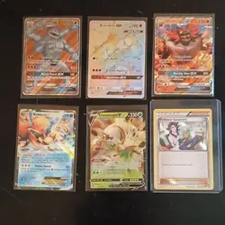 Pokemon TCG Ultra Rare GX/EX/V Holo Lot 6 Machamp Buzzwole Incineroar - Image 1