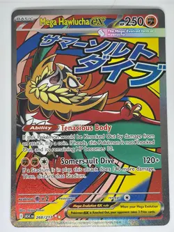 Mega Hawlucha ex 268/217 Mega Attack Rare Pokemon Ascended Heroes NM - Image 1