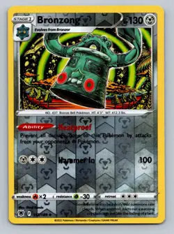 Pokemon Bronzong SWSH10: Astral Radiance 112/189 Near Mint NM Reverse Holo - Image 1