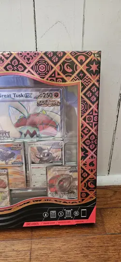 Pokemon TCG Paldean Fates Great Tusk & Iron Treads ex Premium Collection Sealed! - Image 3