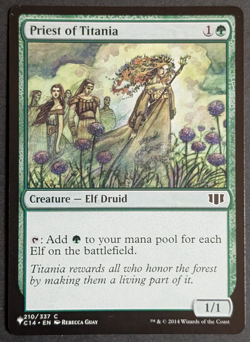 MTG - Priest of Titania - Commander 2014: The List - NM - Magic The Gathering - Image 1