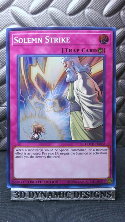 | Yugioh Solemn Strike COTD-ENSE2 Super Rare Code Of The Duelist LP 🔥 | - Image 1