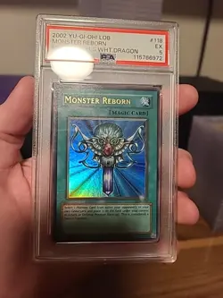 2002 Yu-Gi-Oh Monster Reborn PSA Graded 5 LOB-118 Unlimited - Image 2