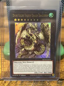 Yugioh Yu-Gi-Oh! Divine Golden Shadow Dragon Dragluxion MZTM-EN014 1st edition - Image 1