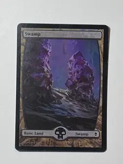 MTG - 1x Swamp (239) FOIL Full Art - Zendikar - LP/NM - Magic The Gathering 2009 - Image 2
